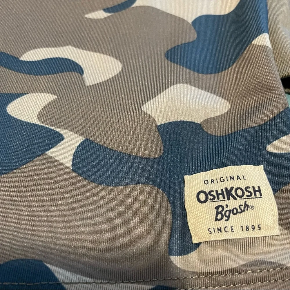 OshKosh Boys Gray and Blue Camo Performance Shirt